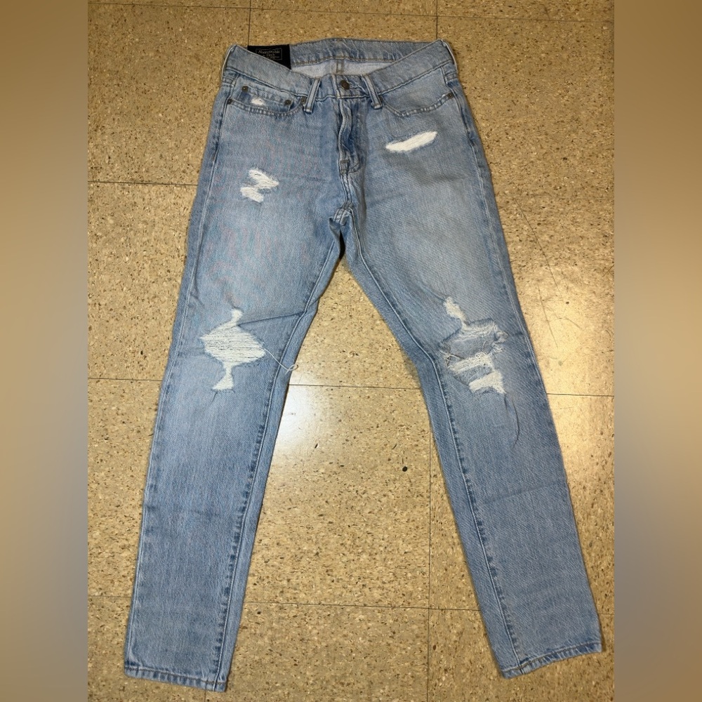 Abercrombie & Fitch Mens Felix Super Skinny Distressed Jeans Tag 29x30 Fit 29x29